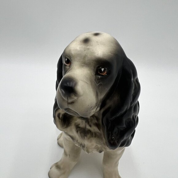 Vintage 6" Cocker Spaniel Dog Porcelain Figurine Erich Stauffer Mid Century Japa - Picture 3 of 16